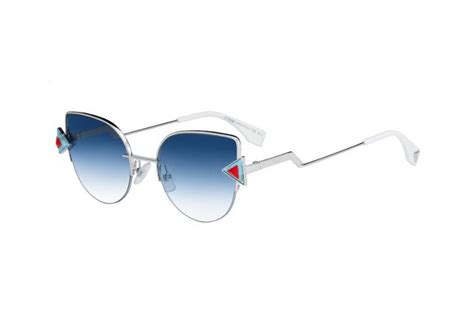 fendi damen-sonnenbrille in weiß-silber schwarz|FENDI Sonnenbrillen online kaufen .